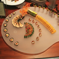 ACF Culinary 
Youth Team USA's cold salon platter 
featuring Alaskan salmon.