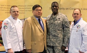 Chef Ty with U.S. Army officers
